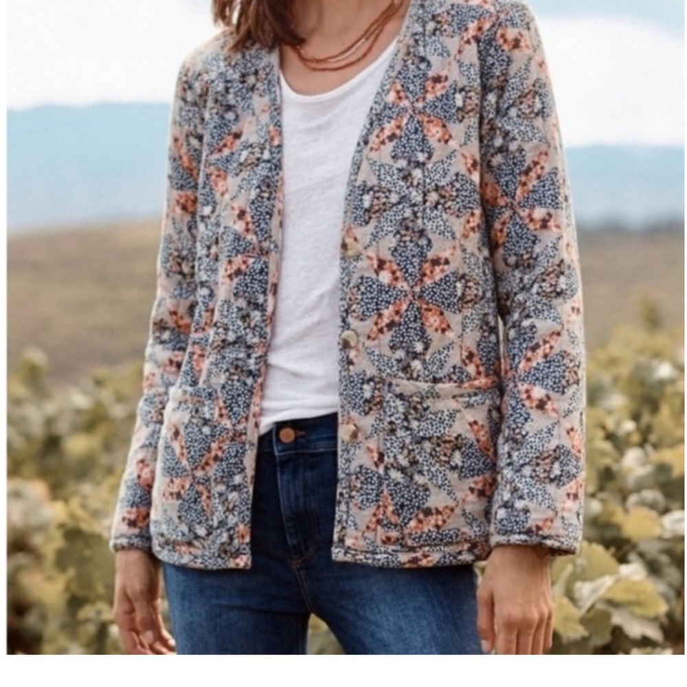 Garnett Hill Floral Patchwork Jacket Size XL
